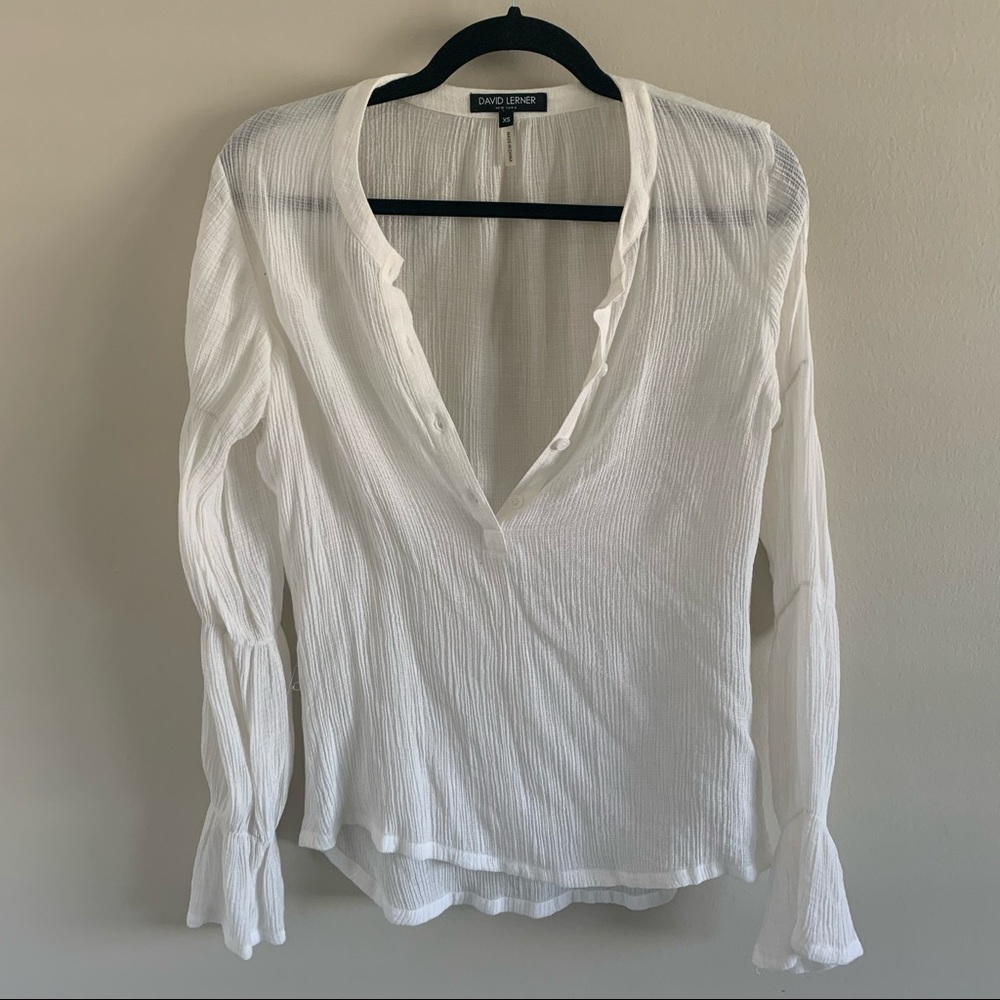 White linen top